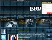Tablet Screenshot of kru-muaythai.com
